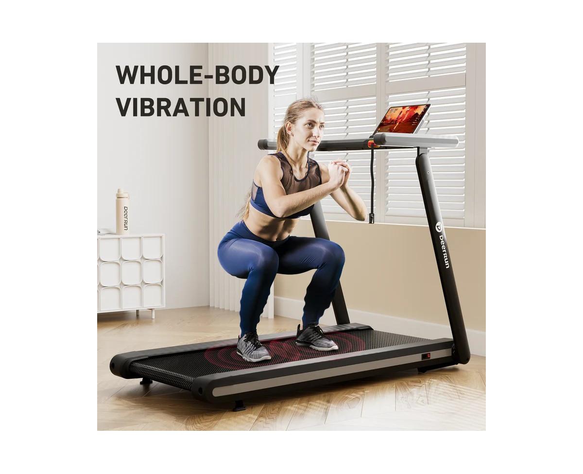 DeerRun Update Treadmill With 15% Auto Incline Full Running Deck Treadmill 400Lbs, 11.3Mph
