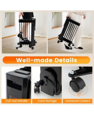 Oil Filled Radiator Heater with Adjustable Thermostat