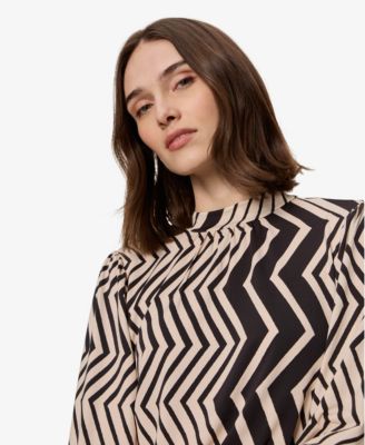 Women's Mock Neck Blouse