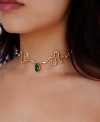 Gold Plated Serpentina Choker Necklaces