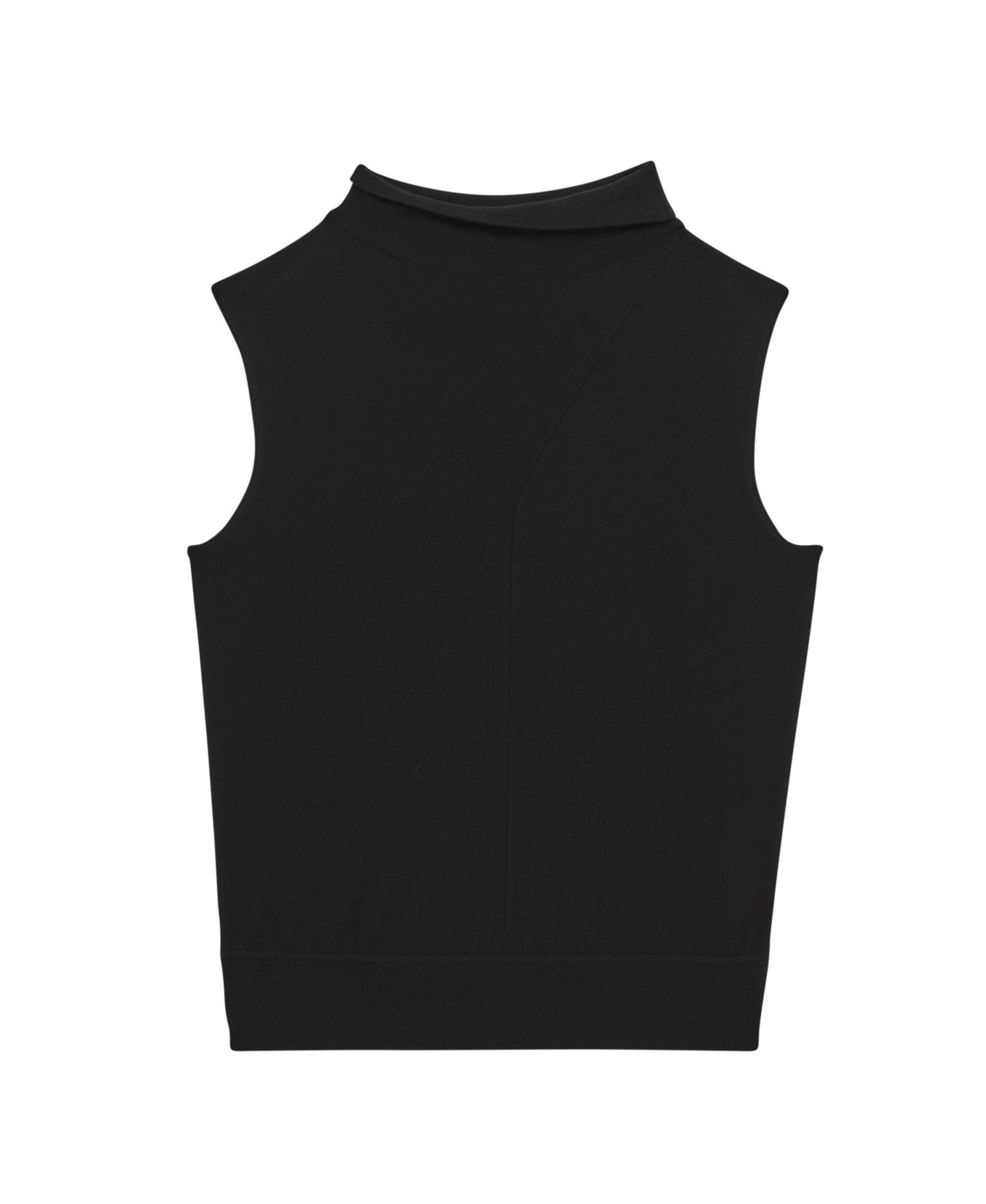 Женский топ REISS Harper Wool Slouched Sleeveless, цвет: Чёрный — фото 5