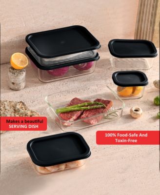 Borosilicate 12-Pc. Food Storage Container Set