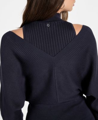 Women's Long-Sleeve Dolman Anita Rib Bodycon Dress