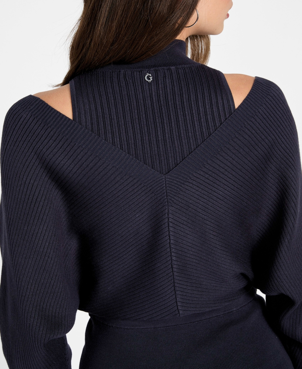 Guess Women's Long-Sleeve Dolman Anita Rib Bodycon Dress