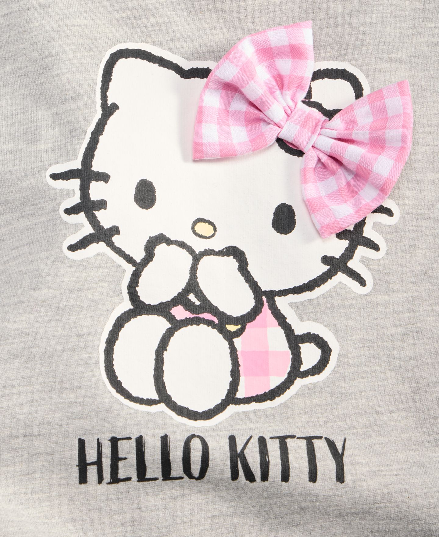 Комплект Hello Kitty Long-Sleeve Top and Fleece Jogger Pant, 2-Piece Set для девочек-малышей, цвет: Серый — фото 6