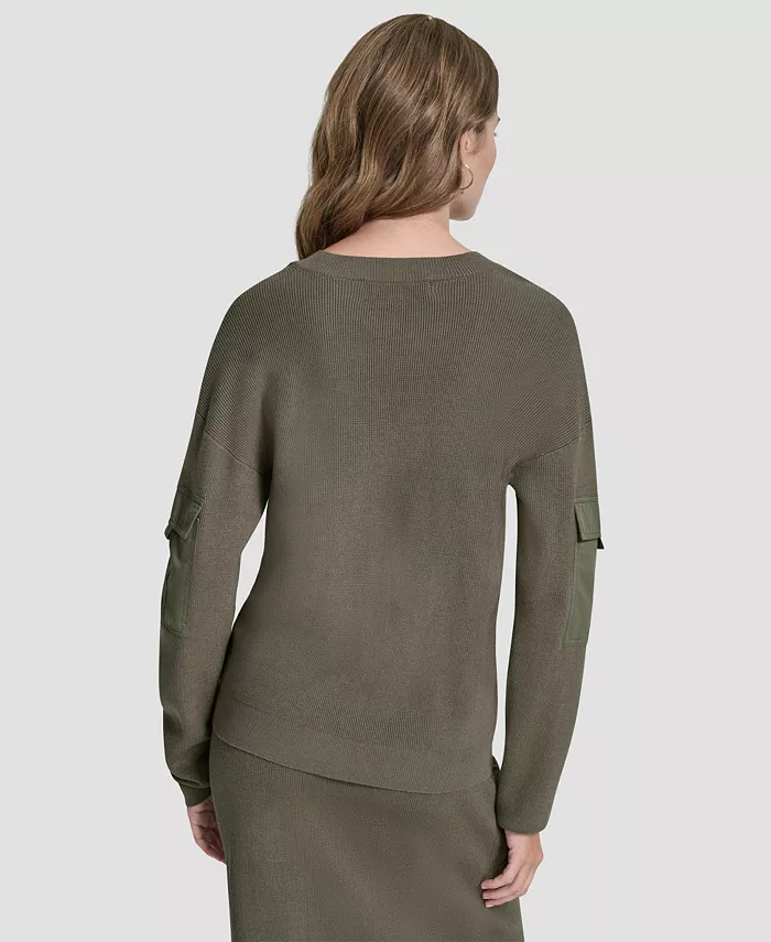 Women's Cargo V-Neck Sweater - thumbnail 8