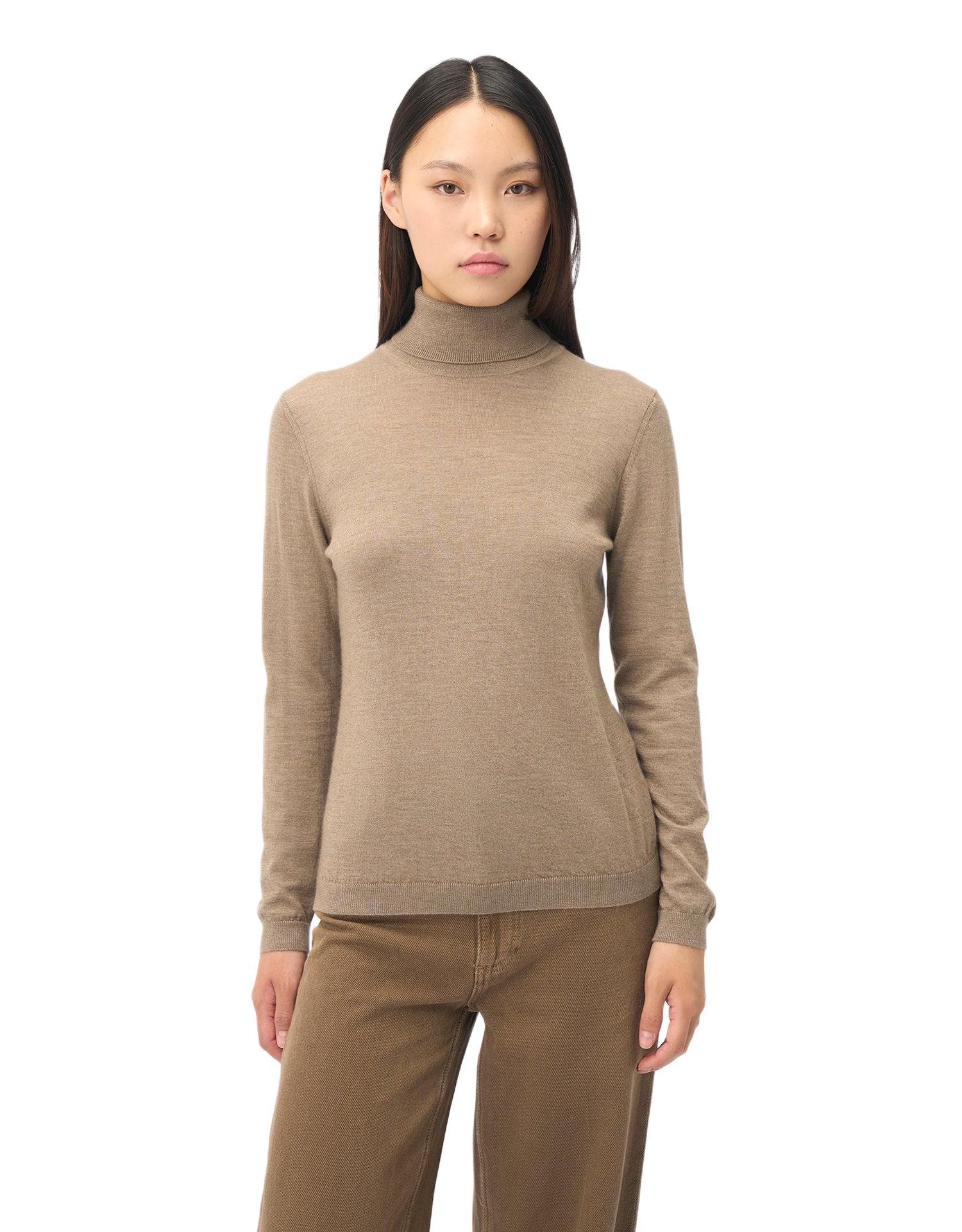 Women's Essential Cashmere-Silk T-Neck Sweater