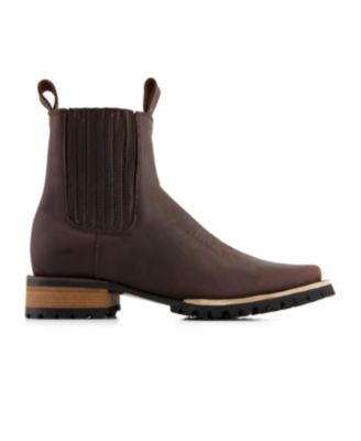 Men's Leather Chelsea Boots with side Zipper