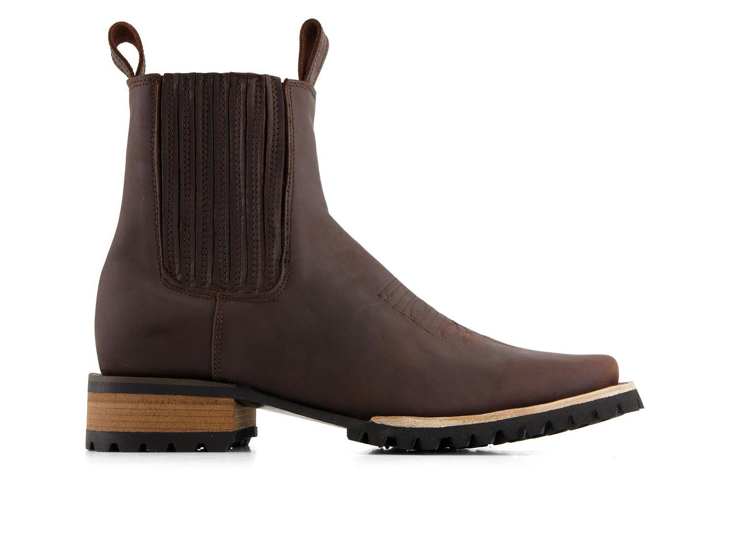 Men's Leather Chelsea Boots with side Zipper