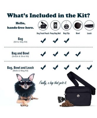 3-in-1 Crossbody Dog Walk Bag with Matching Planet-Safe Dog Poop Bags
