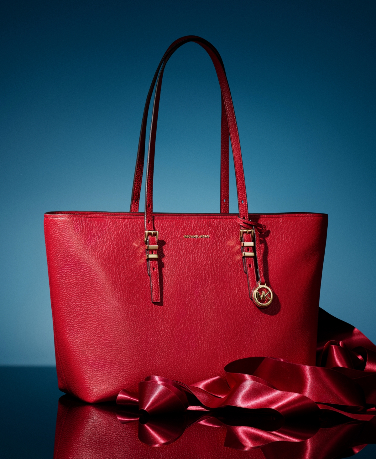 Michael Kors Quinn Large Pebbled Leather Tote