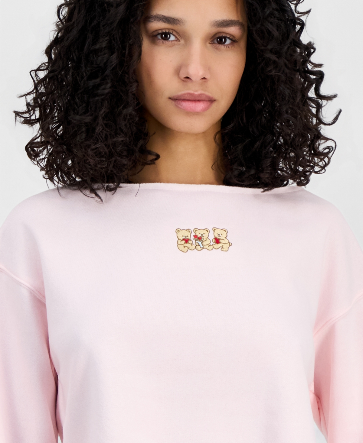 Self Esteem Juniors' Boat-Neck Fleece Sweatshirt