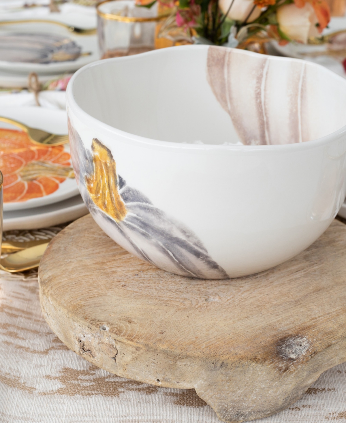 Vietri Pumpkins Deep Serving Bowl