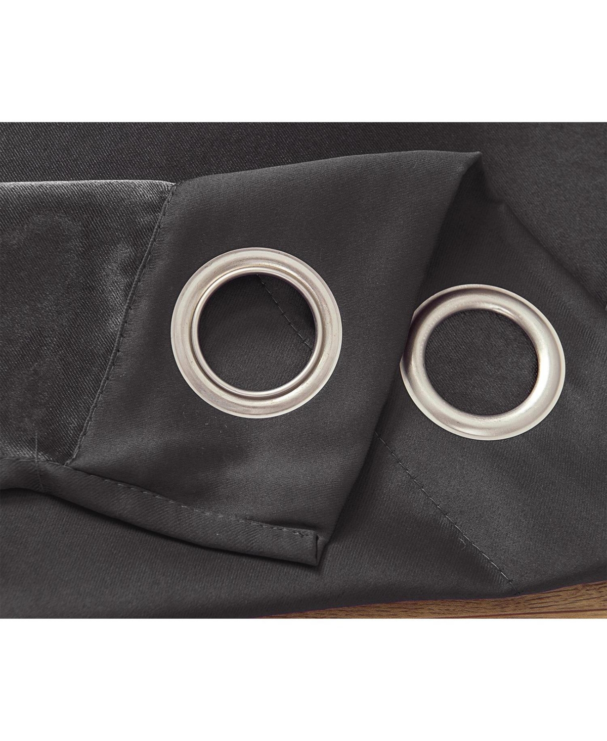 Rt Designer Collection Anchorage Blackout Grommet Luxurious Modern Design Curtain Panel 54" x 95" Charcoal