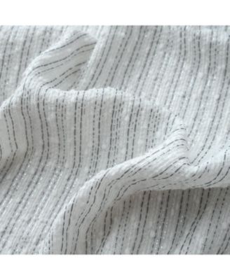 RT Designer Collection Barnet Jacquard Luxurious Decorative Grommet Curtain Panel 54" x 84" Charcoal