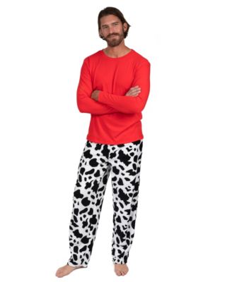 Men’s Cotton Top and Fleece Pants Holiday Pajamas