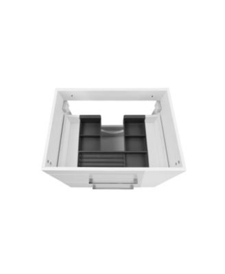 24" White Gloss Wall-Mount Vanity: Soft-Close