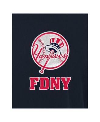 Men's Navy New York Yankees FDNY Embroidered T-Shirt