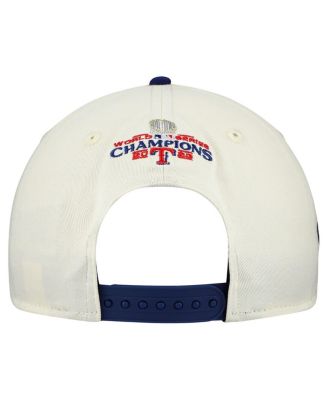 Men's Cream/Royal Texas Rangers World Series 9FORTY M-Crown A-Frame Adjustable Hat