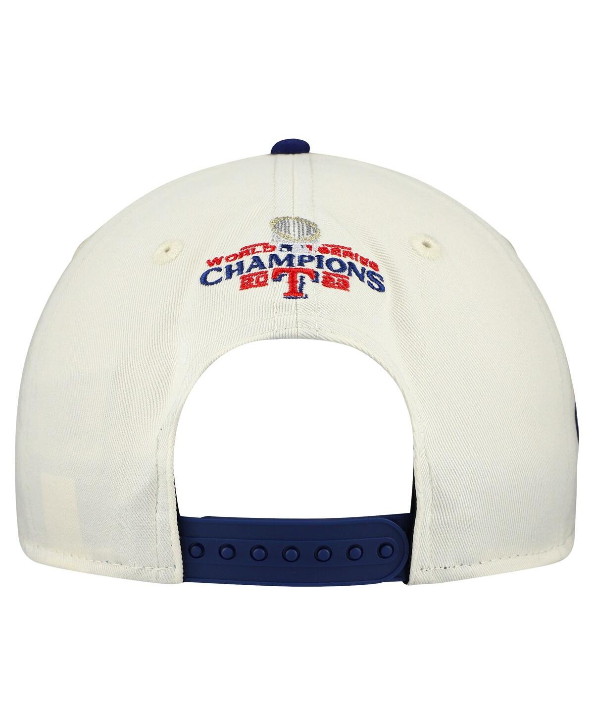 New Era Men's Cream/royal Texas Rangers World Series 9forty M-crown A-frame Adjustable Hat In White