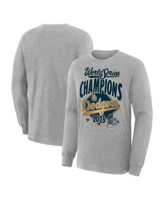 Fanatics - Men's Steel Los Angeles Dodgers 2025 World Series Champions Locker Room Long Sleeve T-Shirt