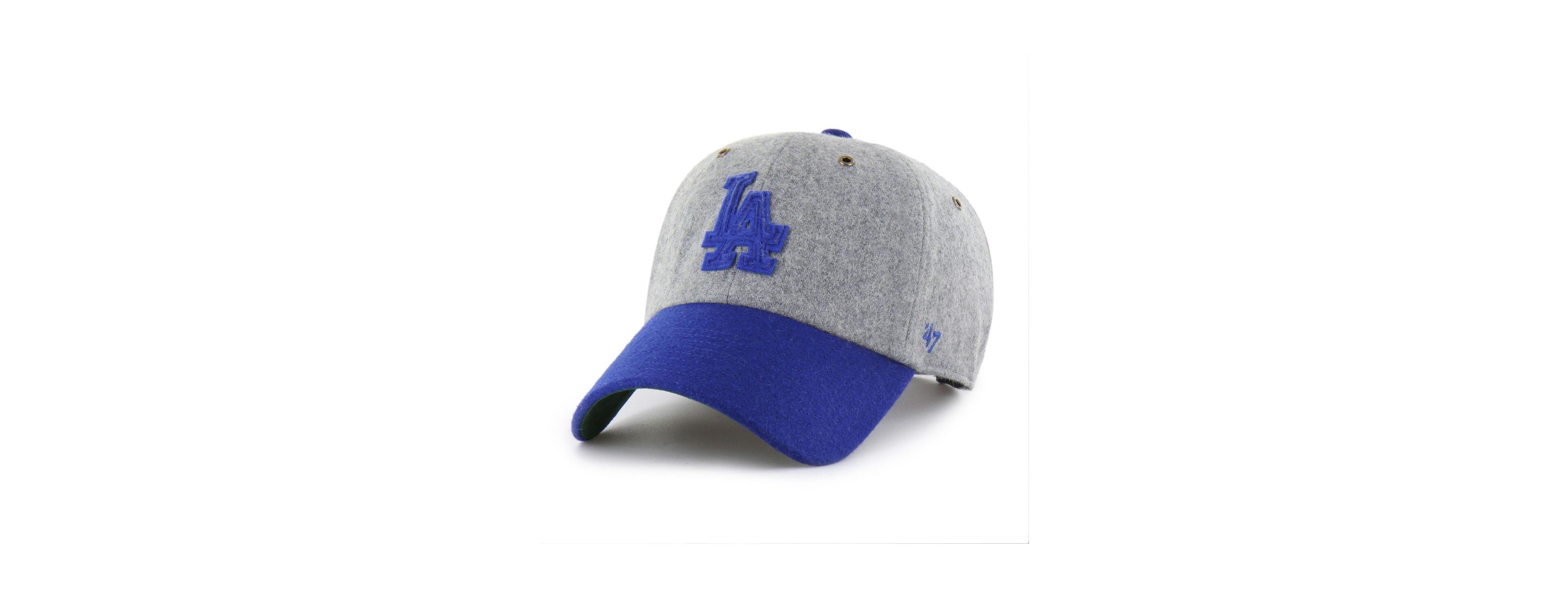 '47 Brand Men's Gray/Royal Los Angeles Dodgers Golden Age Wool Clean Up Adjustable Hat