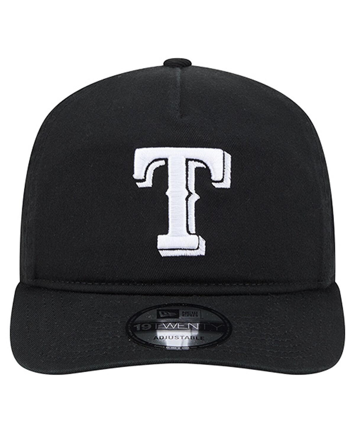 New Era Men's Black/White Texas Rangers 19TWENTY Adjustable Hat