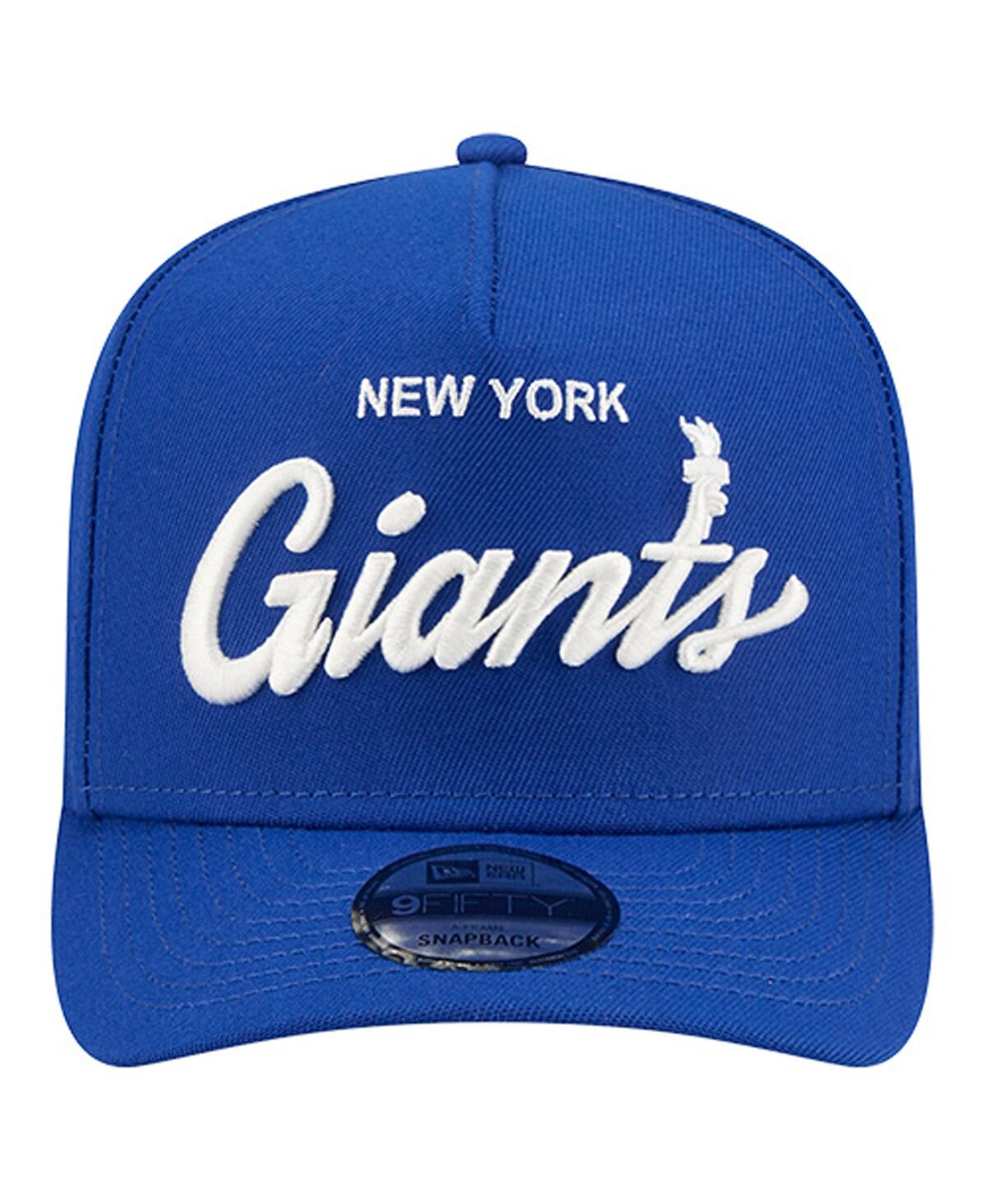 New Era Men's Royal New York Giants Local Play A-Frame 9FIFTY Snapback Hat