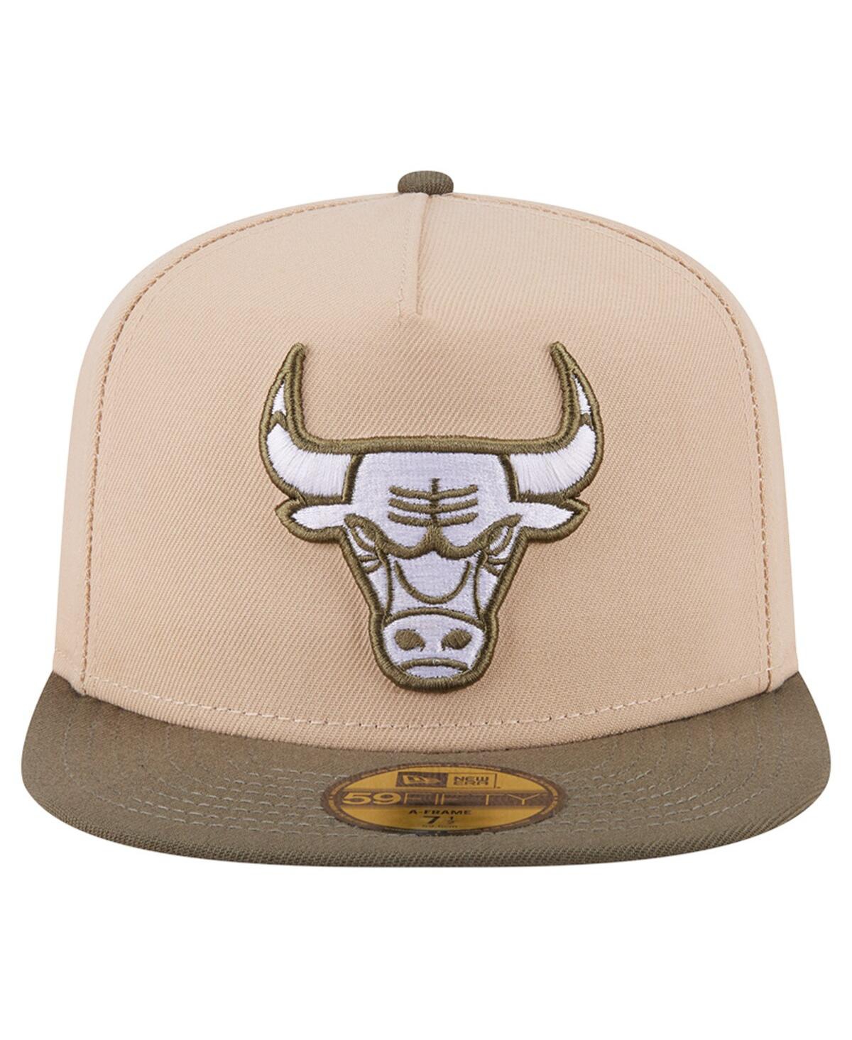 New Era Men's Tan Chicago Bulls Color Pack Two-Tone 59FIFTY A-Frame Fitted Hat