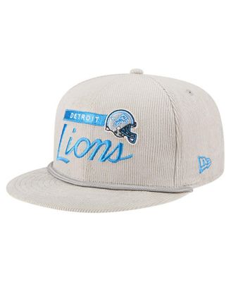 New Era - Men's Gray Detroit Lions Cord Rope Corduroy 9FIFTY Snapback Hat