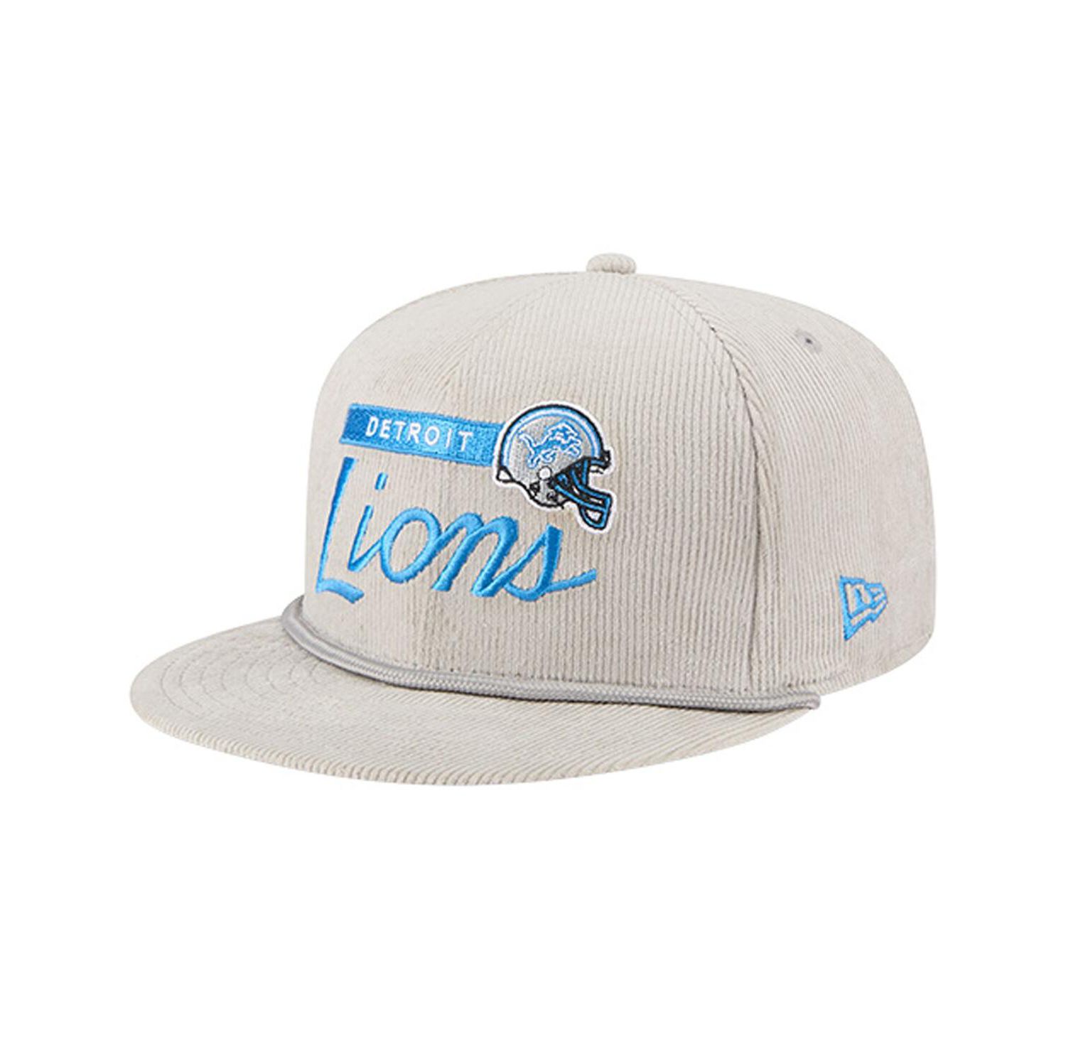 Men's Gray Detroit Lions Cord Rope Corduroy 9FIFTY Snapback Hat