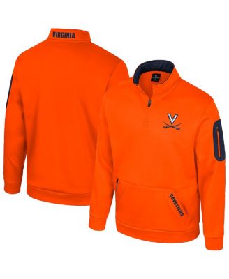 Colosseum - Men's Orange Virginia Cavaliers Mainframe Quarter-Zip Fleece Jacket