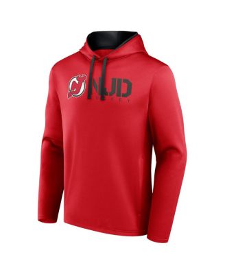 Men's Red New Jersey Devils Head Start Pullover Hoodie