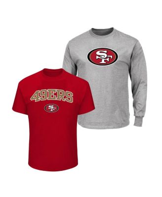 Men's Scarlet/Heather Gray San Francisco 49ers Big & Tall 2-Pack T-Shirt Set