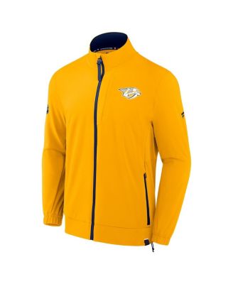 Men's Gold Nashville Predators Authentic Pro Rink Coaches Full-Zip Jacket