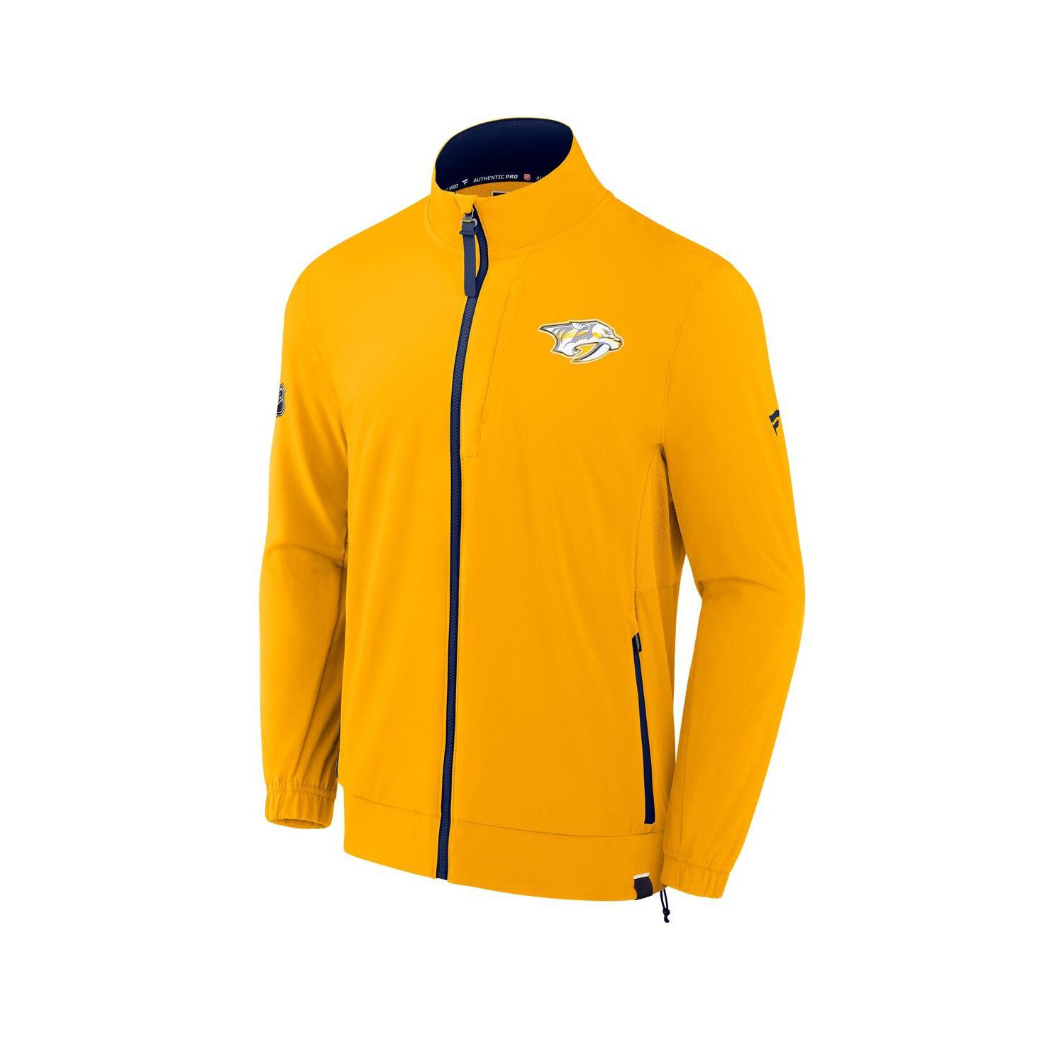 Men's Gold Nashville Predators Authentic Pro Rink Coaches Full-Zip Jacket