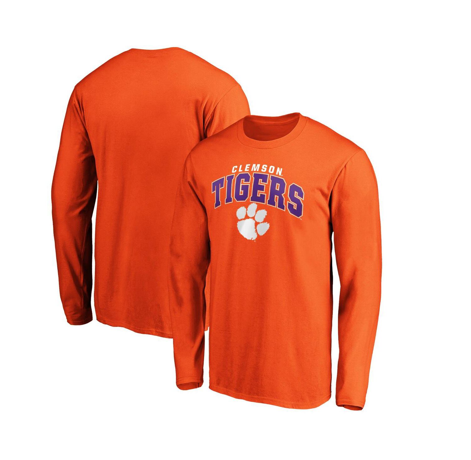 Men's Orange Clemson Tigers Steady Long Sleeve T-Shirt