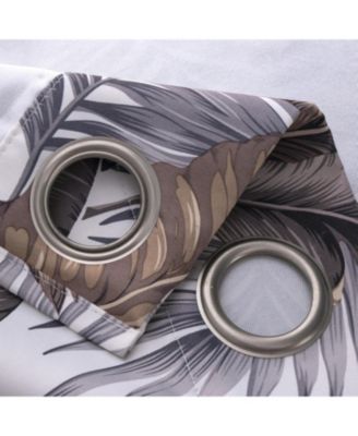 RT Designer Collection Brazil Printed Blackout Luxurious Decorative Grommet Curtain Panel 54" x 90" Taupe