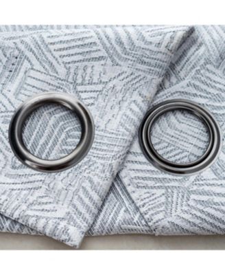 RT Designer Collection Wilton Jacquard Grommet Luxurious Modern Design Curtain Panel 54" x 84" Charcoal