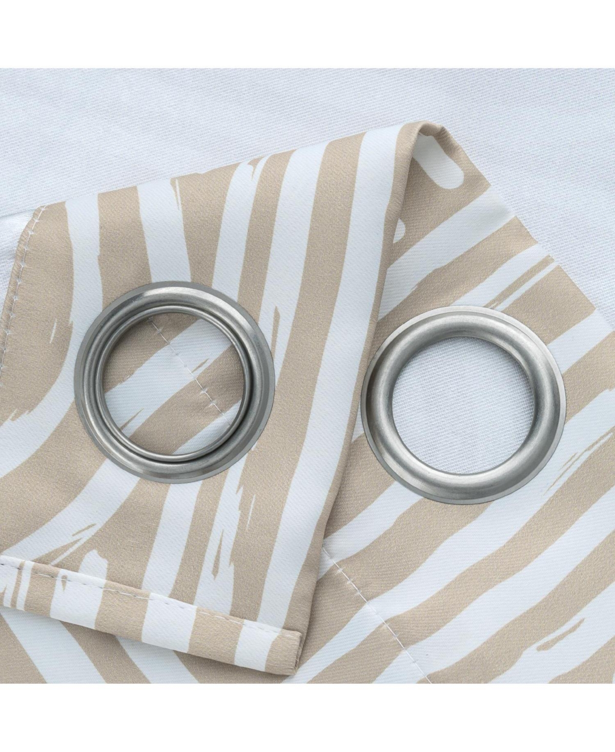 Rt Designer Collection Ashton Prnt 2 Pack Blackout Grommet Luxurious Modern Design Curtain Panel 36" x 84" Taupe