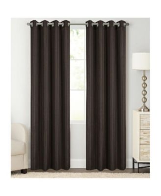 RT Designer Collection Gibson Luxurious Decorative Grommet Curtain Panel 54" x 90" Chocolate