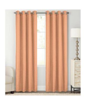 RT Designer Collection Gibson Luxurious Decorative Grommet Peach Curtain Panel