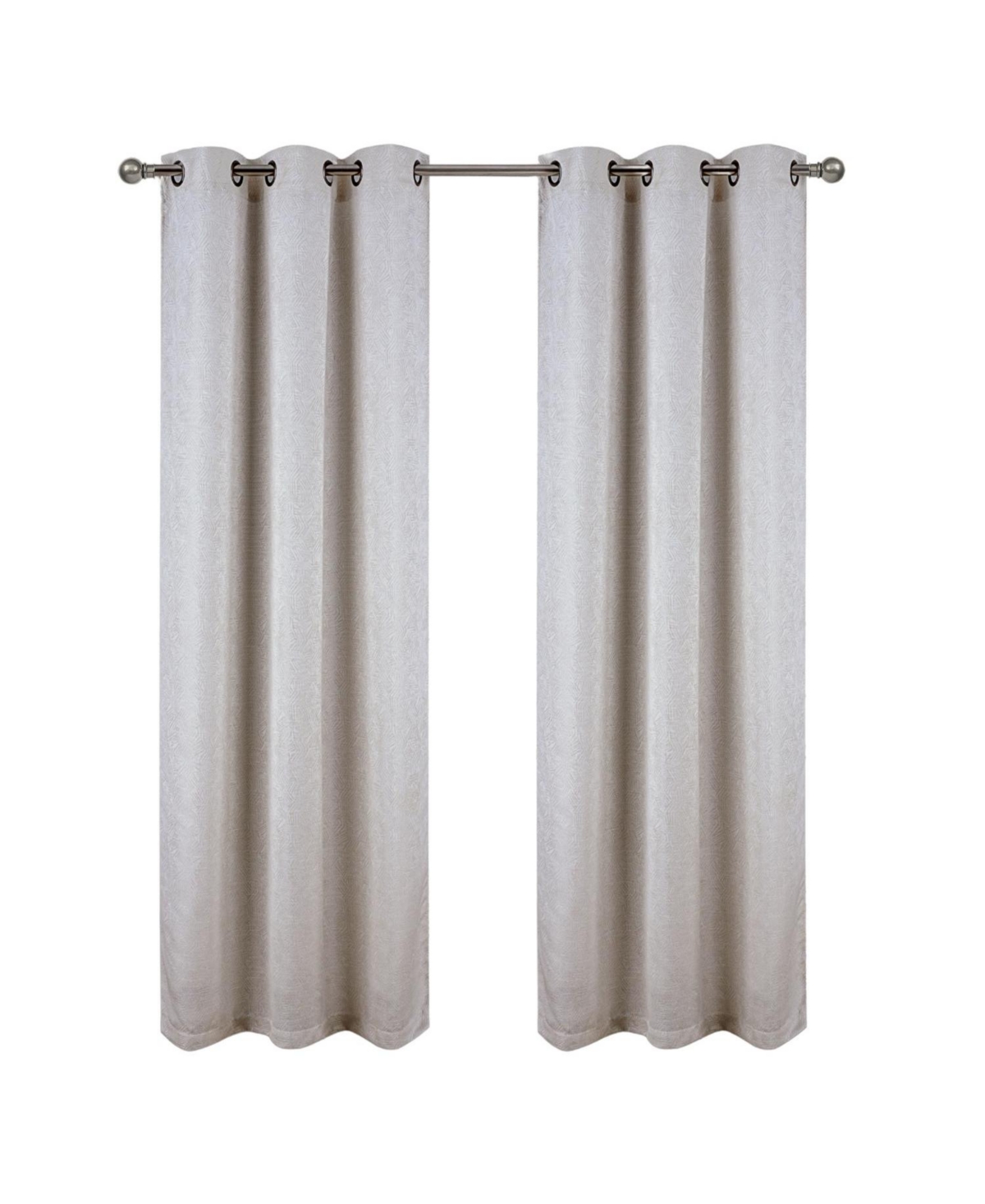 Rt Designer Collection Wilton Jacquard Grommet Luxurious Modern Design Curtain Panel 54" x 84" Taupe