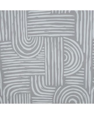 RT Designer Collection Ashton Printed Blackout Luxurious Decorative Grommet Curtain Panel 54" x 84" Silver