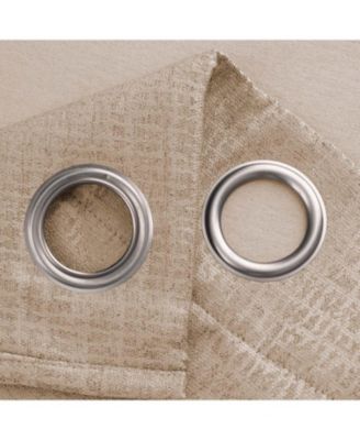 RT Designer Collection Demi Lux Jacquard Blackout Grommet Curtain Panel 52" x 84" Taupe