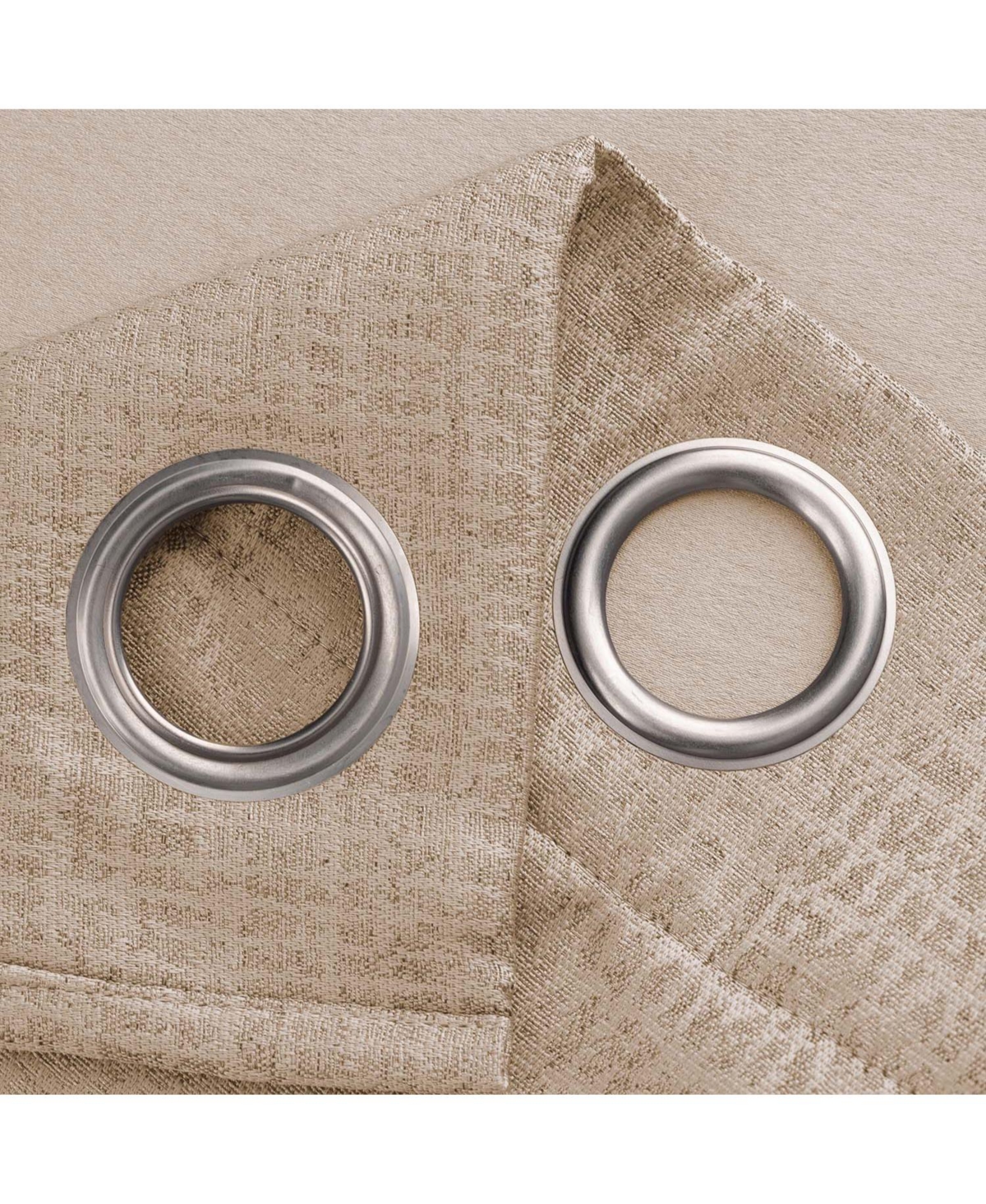 Rt Designer Collection Demi Lux Jacquard Blackout Grommet Curtain Panel 52" x 84" Taupe