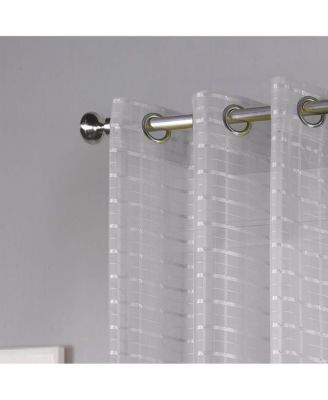 Wanda Box Voile Light Filtering One Grommet Curtain Panel 54" x 90" Blush