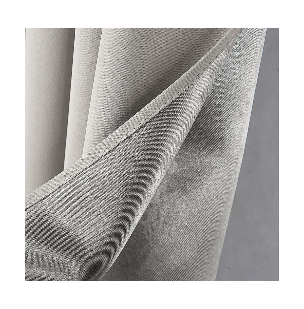 Rt Designers Collection Anchorage Premium Blackout Grommet Curtain Panel 54" x 63" Silver