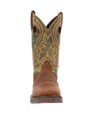 Men's Rebel by Dark Chestnut and Hunter Green Western Boot