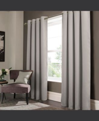 RT Designer Collection Anchorage Blackout Grommet Luxurious Modern Design Curtain Panel 54" x 95" Silver